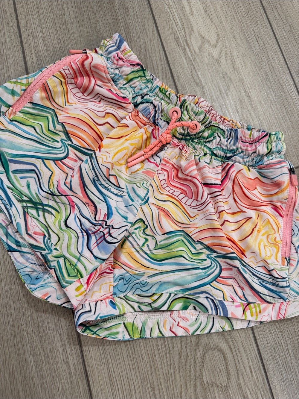 Athleta Girl All Over Print Sz M Swim Shorts Boardshorts Resortwear